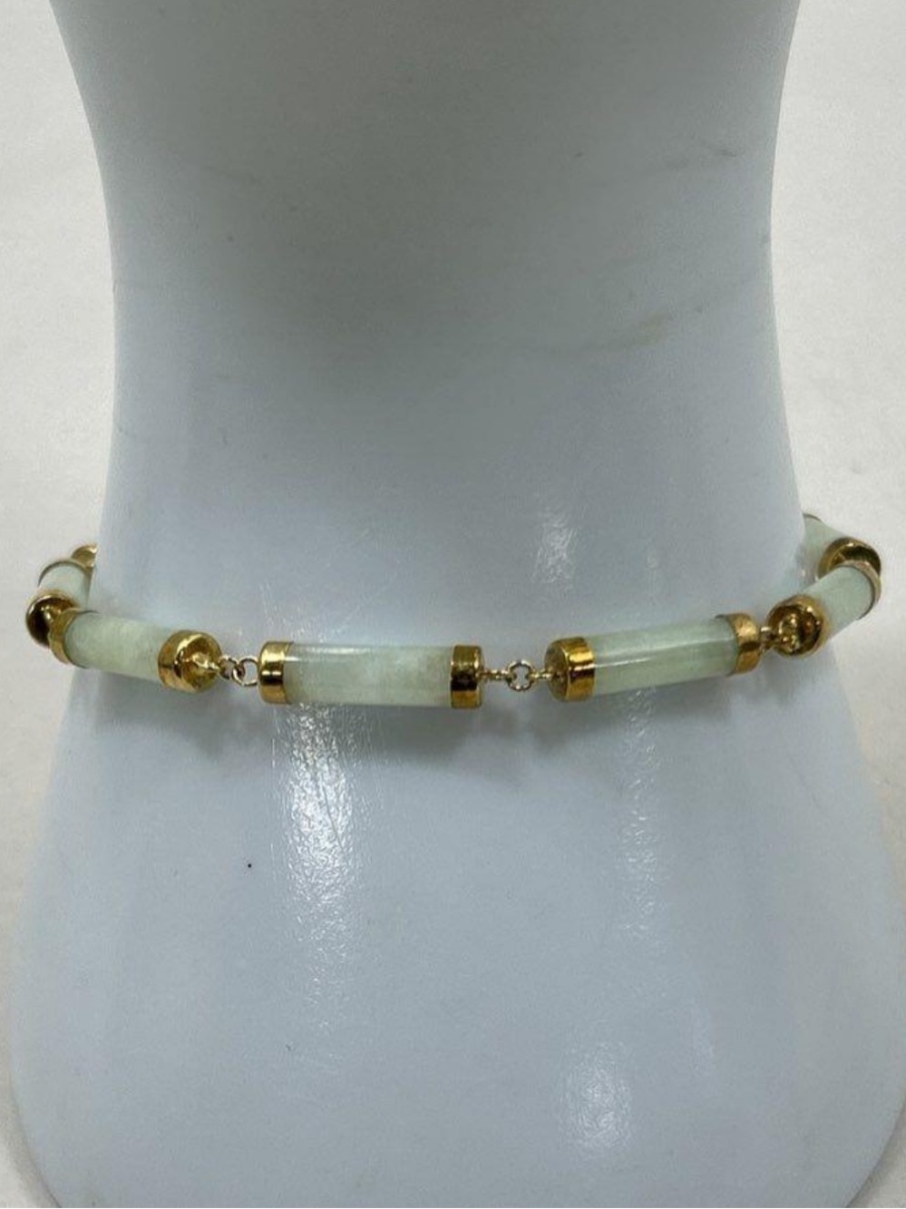 14k Gold and Jade Bracelet